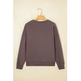 thumbnail image 5 of Women's Dark Khaki Contrast Terry Bow Pattern Drop Shoulder Sweatshirt | [ZhiHiMeRi] | (US 12-14)L, 5 of 10