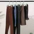 thumbnail image 5 of REGALWOVEN 10 Pack Plastic Non-Slip Hangers with Pinch Clips, Durable 360-degree Space Saving Clothes Hangers for Clothing, Closet and Pants Green, 5 of 6