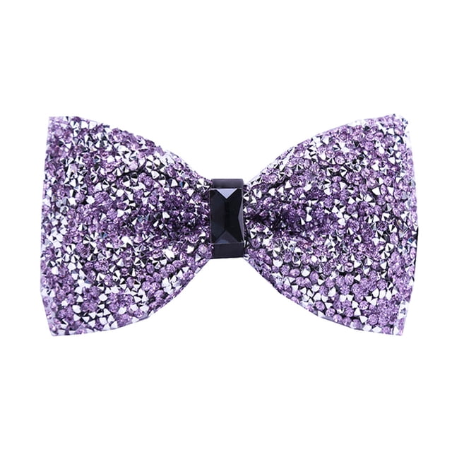 Minnieouse Lazos de diamantes de imitación, corbatas de cristal, corbata Ornamental brillante, pajarita de moda para novio, accesorio de ropa Accesorios de disfraces veintitrés