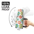 thumbnail image 3 of 40oz Pioneer Flower Floral Print Pattern Insulated Tumbler with Handle, BPA-Free Leak Proof Lid and Straws, Double Wall Vacuum, Hot 12h/Cold 34h, 3 of 6