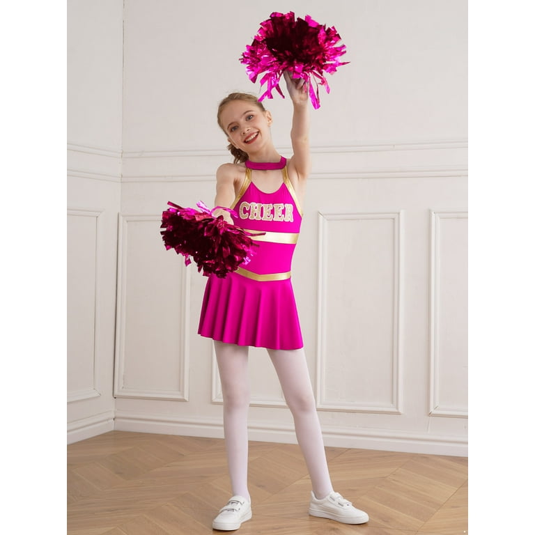 Girls Cheerleader Costume High School Cheerleading Uniforms Party Fancy  Dress