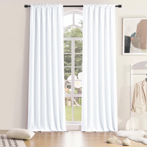 Cortinas separadoras de ambientes DONREN Blackout de 1,5 m x 2,4 m, color blanco