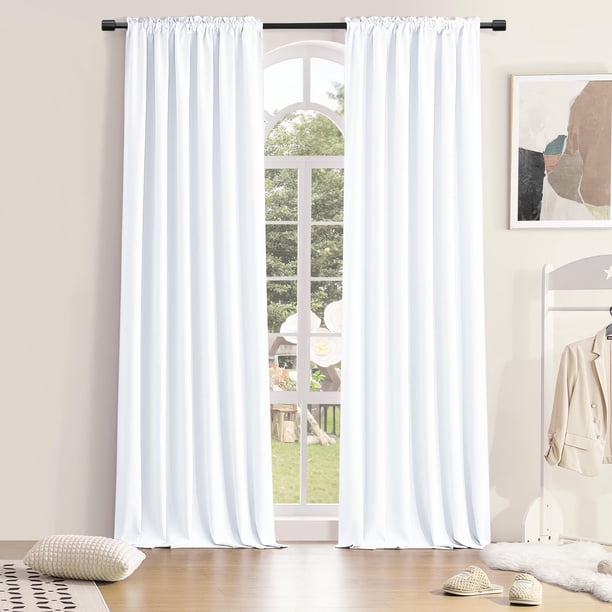 Cortinas separadoras de ambientes DONREN Blackout de 1,5 m x 2,4 m, color blanco