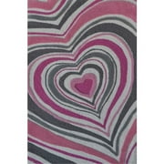 The Rug Market 71291D 4.7 x 7.7 in. Heart Stripe Area Rug - Blue, White & Pink