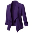 thumbnail image 1 of Mujeres Sólido Blazers Cardigan Escudo Mangas largas Frente abierto Fruncido asimétrico Casual Irfora Abrigo, 1 of 3