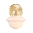 thumbnail image 4 of Aspen Creative 62305, Bathroom Vanity 1 Lights Fixture 6-3/4"W x 8-5/8"H x 8-1/4"E. Warm Brass Finish, Bulb Not Included, 4 of 8