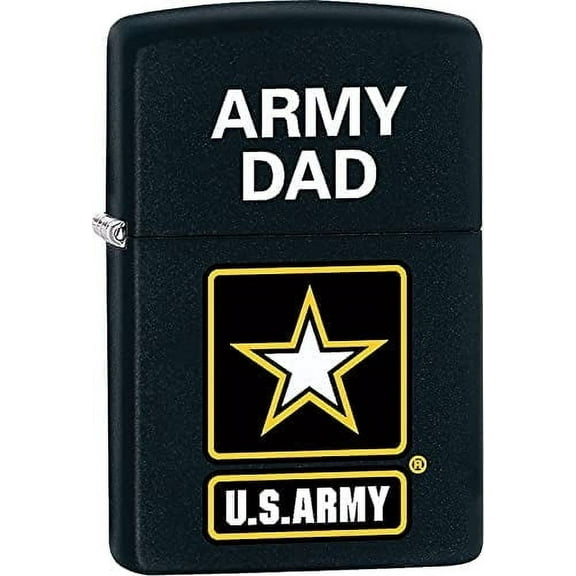 Zippo Lighter- United States Army Dad Black Matte Windproof Lighter #Z5072
