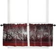 thumbnail image 6 of Red Trees Starry Sky Forest Curtain For Living Room Kids Bedroom Kitchen Window Curtains Home Interior Drapes, 6 of 7