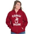 thumbnail image 5 of Corgi Mom Dog Pet Parent Fur Mama Zip Hoodie Sweatshirt Women Brisco Brands 4X, 5 of 6