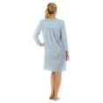 thumbnail image 2 of Casual Nights Women's Long Sleeve Floral Embroidered Night Gown, 2 of 4