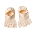 thumbnail image 4 of Calcetines clásicos ligeros Yuyangstore para mujer verano barco suaves sólidos Beige, 4 of 8