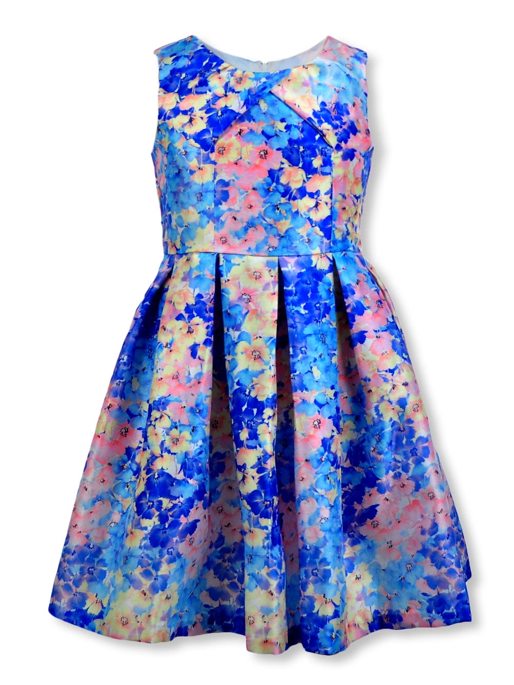 Bonnie Jean Girls' Floral Shantung 