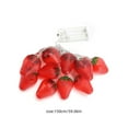 thumbnail image 3 of HaoXun LED Strawberry String Lights 59 Inches - Battery-Powered with 10 Warm White LEDs for Birthday Party Decorations, Home Ambient Lighting - Realistic Fruit Shape, Red Plastic, 3 of 6