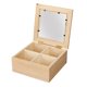 thumbnail image 5 of Caja de almacenamiento de madera, organizador, vitrina de joyería con cubierta de vidrio, decoraciones, joyero, caja de recuerdo para collares, 5 of 9