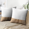 thumbnail image 4 of LALILO Throw Pillow Covers Light Wood White Space You Can Mock Wood Cushion Cover 18" x 18", 2 Pack, 4 of 6