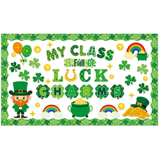 St Patrick's Day Bulletin Board Decal Set Festive Irish For Classroom Party Supplies Photography Editing Software for Laptop Support The Girls Photo Photo Backpack Large Pattern Stickers Sticker Dress