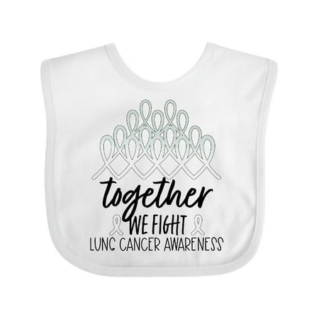 

Inktastic Together We Fight Lung Cancer Awareness Gift Baby Boy or Baby Girl Bib