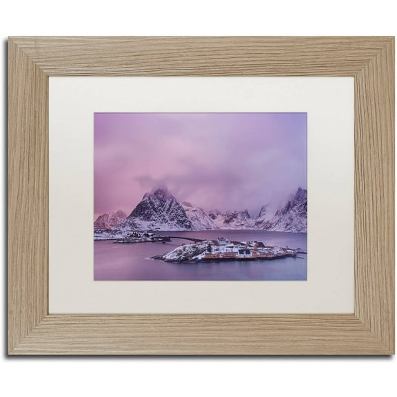 Trademark Fine Art "Sunset Hues 2" Canvas Art by Michael Blanchette Photography White Matte, Birch Frame