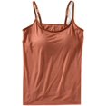 thumbnail image 1 of HUGFEGWE Débardeurs avec Soutien-Gorge Intégré, Camisole en Coton Extensible à Bretelles Réglables pour Femmes avec Soutien-Gorge Intégré Rembourré AZ824-6153, 1 of 7