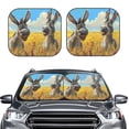 thumbnail image 2 of Yiaed Funny Countryside Donkey Print Car Front Windshield Sun Shade,Foldable Anti-UV Car Sunshade for Front Window for Most Vehicles-Small, 2 of 5