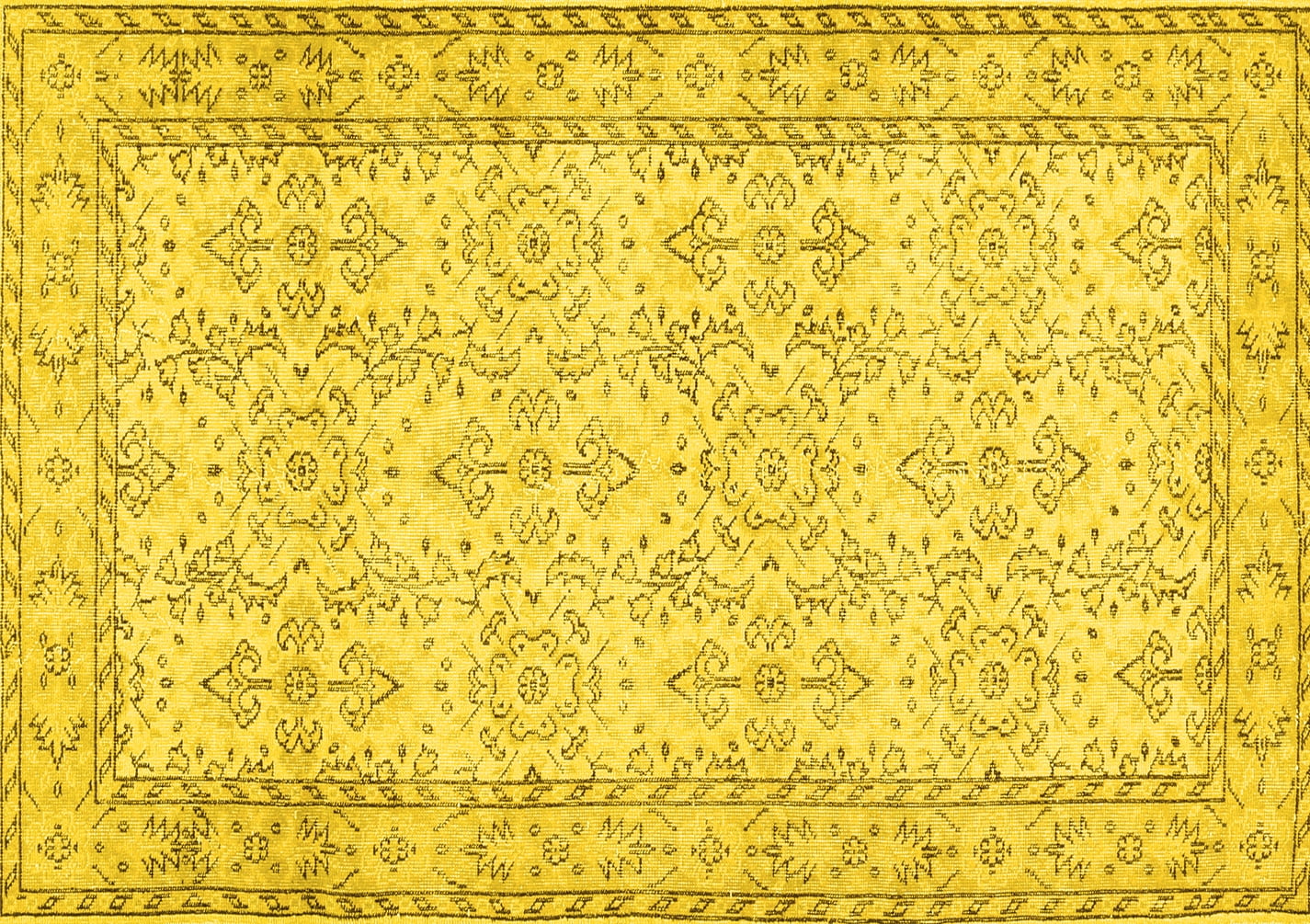 Ahgly Company Machine Washable Indoor Rectangle Abstract Yellow ...