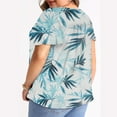 thumbnail image 3 of Birdeem Blouse Décontractée à Manches Courtes Imprimée pour Femmes, Grande Taille, à Volants, Col en V, 3 of 6
