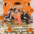 thumbnail image 3 of Graduation Party Decorations 2024 Orange and Black, Congrats Grad Backdrop, Graduation Hanging Swirls, Class of 2024 Decor for University College Senior Graduation Party Supplies, 3 of 6