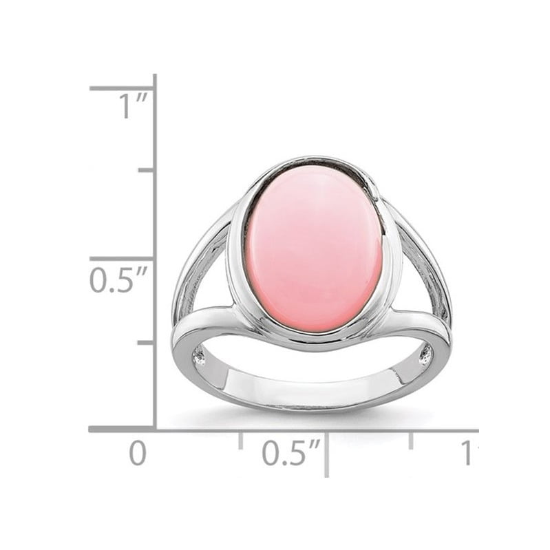 3 5 Carat ctw Natural Pink Opal Ring in Sterling Silver Walmart