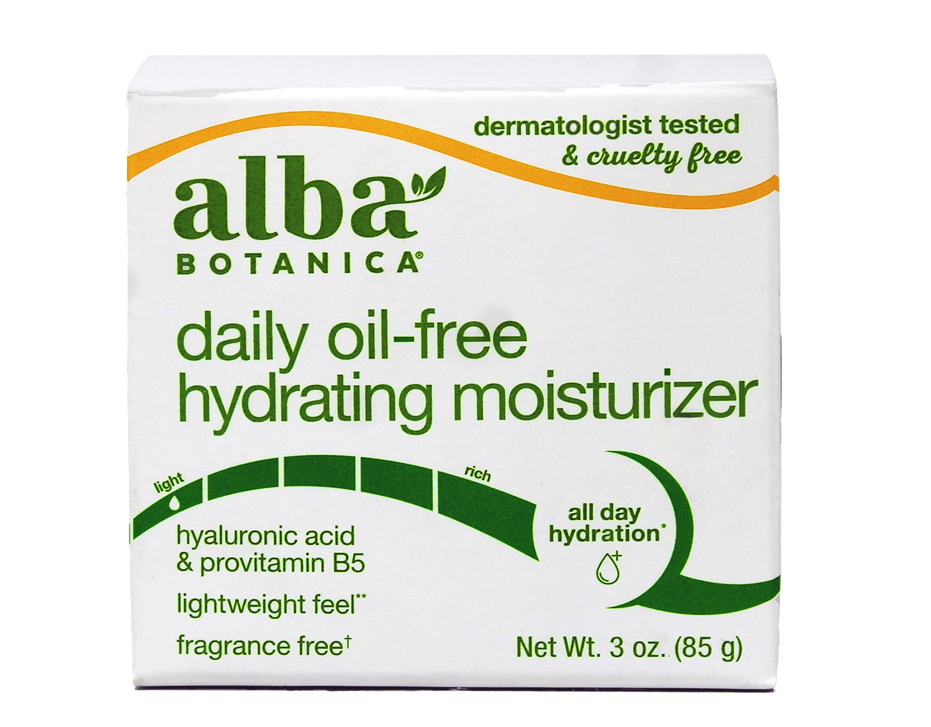Alba Botanica Daily Oil-Free Hydrating Face Moisturizer with Hyaluronic Acid & Vitamin E, 3 oz Pack of 5