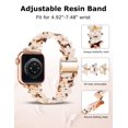 thumbnail image 3 of Wearlizer Butterfly Resin Bands Compatible with Apple Watch Band 44mm 45mm 49mm 42mm Women, Fashion Cute Light Waterproof Bracelet Strap with Metal Buckle for iWatch Ultra Series 8 7 SE 6 5 4 3 2 1, 3 of 6
