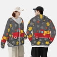 thumbnail image 4 of Daiia Red Pickup Truck With Pumpkins UPF 50+ Sun Protection Hoodie Jacket Lightweight Long Sleeve Sun Shirt for Women Men with Pocket Hiking Outdoor-3X-Large, 4 of 7