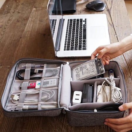 Waterproof Square Digital Storage Bag Mobile Power Data Cable Headphones Sorting Storage Bag Travel Storage Bag