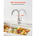 thumbnail image 3 of VEVOR Single Handle Sink Faucet, Kitchen Faucet Brushed Nickel Single Handle, Kitchen Water Faucets with Anti-Splash Aerator, Suitable for Bathroom, RV, Bar Sink, Public Restroom, High Arc Spout, 3 of 9