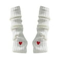 thumbnail image 4 of Krdevn Winter Mittens Ribbed Arm Warmers Fashionable Knit Handwear for Girls,Size:One Size, 4 of 4