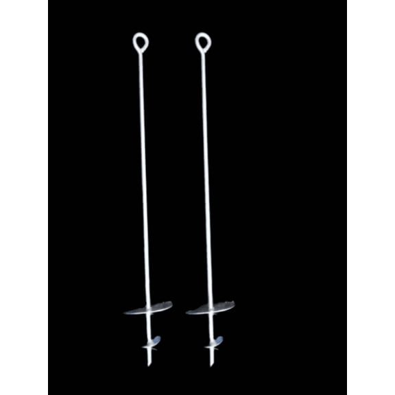 3/4" x 54" With 4" & 8" Helix Galvanized - Set of 2