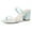 Blue Satin, variant on Stormi Heeled Sandals Women Dressy Summer Flat Mules- Square Toe Double Band Low Block Heel Sandals - Chunky Sandals for Women - Summer Sandals, Womens Dress Sandals, Women's Heeled Sandals