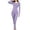 Purple, variant on Thermal Underwear for Women Zaewscy Fashion Women Long Sleeve Casual Nightwear Underwear Sleepwear Set Beige L