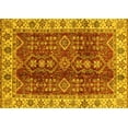 thumbnail image 1 of Ahgly Company Machine Washable Indoor Rectangle Abstract Yellow Modern Area Rugs, 6' x 9', 1 of 4