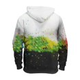 thumbnail image 5 of Men's Loose Fit Printed Hooded Sweatshirt, Long Sleeve Casual Pullover Fleece Hoodie for Street Style, Lounge, Autumn Winter,White,3XL, 5 of 5