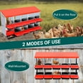 thumbnail image 5 of Lumiparty Metal Chicken Nesting Box, 10 Compartments 2 Layer Hen Nest Box, Roll Away Eggs Laying Boxes,Cleanable Pull Out Hen Roosting Boxes, Red, 5 of 7