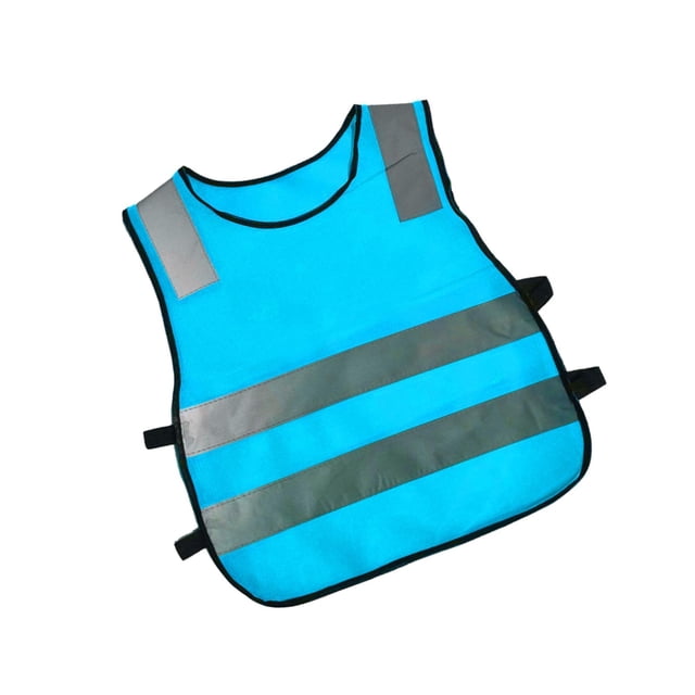Hi Vis Child Safety Reflective Vest Waistcoat Traffic Work Cycling Clothes blue