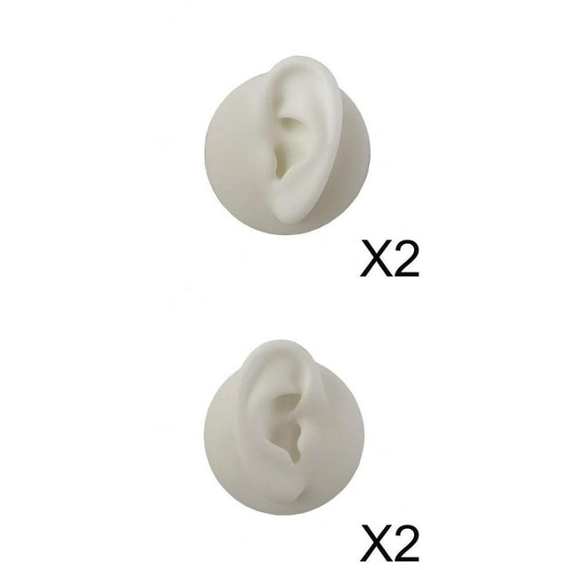 4x Molos oreja silicona reutilizables suaves Pendientes botón Joyas exhibición