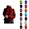 thumbnail image 1 of Pulls à Col Roulé pour Femmes 2026 Automne Hiver Tendance Manches Longues Tricot Uni, 1 of 4