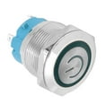 thumbnail image 1 of Bouton Interrupteur à 4 Broches, Bouton-Poussoir Rond Léger en Acier Inoxydable Compact, Bouton-Poussoir Autoréinitialisation pour Outils Démonter Vert, 1 of 8