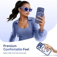 thumbnail image 3 of 3 in 1 Magnetic Wavy Case for iPhone 17 Pro Max 6.9", Matte Protective Case with Screen Protector and Wrist Strap,Deep Blue, 3 of 7