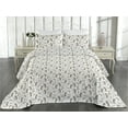 thumbnail image 2 of Ambesonne Owl Lover Quilted Bedspread Set 3 Pcs, Autumn Forest Birds Print, Twin, Pale Brown Grey White, 2 of 4