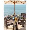 thumbnail image 3 of Outdoor Tablecloth with Umbrella Hole for Patio/Picnic/Party/Camping, Sunflower Waterproof Table Cloth Square Cover Washable, Colorful Flowers Summer Botanical (60"x 60"), 3 of 8