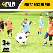 4FUN Giant Inflatable Durable Soccer Ball with Pump, 30 Inch, Black & White