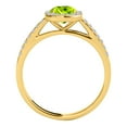 thumbnail image 3 of Aonejewelry 1.20 Ct. Ttw Cushion Shape Peridot Bridal Set In 10k Yellow Gold, 3 of 4