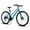 Blue, variant on POVANLI  700C Road Hybrid Bike for Adults,21-Speed Outdoor Bike with High-Carbon Steel Frame Bike,Dual Disc Brake Mountain Bicycle Adults ages 14+, Gift(Blue)